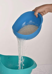 Colander 1 x Big - Fruit Basket, Pasta Strainer, Vegetable Strainer, Kitchen Washing Bowl