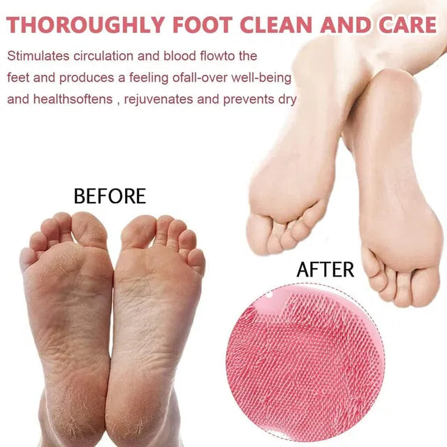 Soft Silicone Bath Body Scrubber for Shower & Foot Cleaning